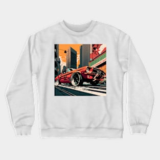 Comic Classic Mustang Drift Print Crewneck Sweatshirt